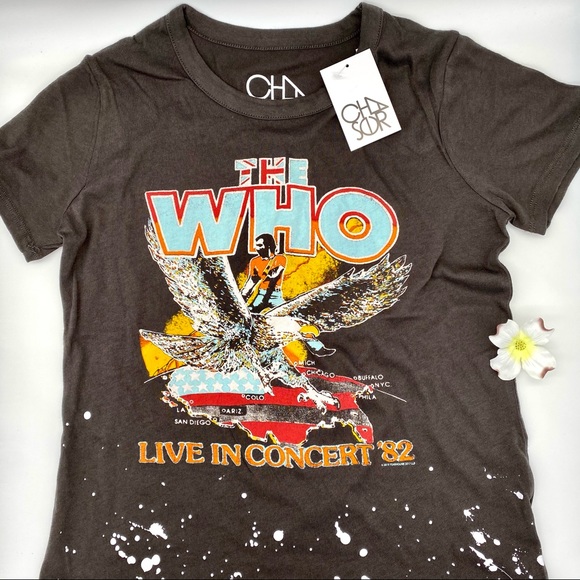 NWT Chaser The Who Vintage Live in Concert '82 Tee - Picture 11 of 15